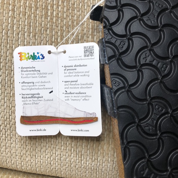 Birkenstock sandals faux leather metallic gray 3 straps size 38 - Picture 7 of 7